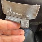 Anthropologie New  Black Navy Faux Leather Cut-Out Sleeveless Midi Dress Size 12 Photo 9