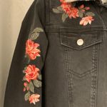 PacSun Embroidered Jean Jacket with Faux Shearling Lining Sz: S Photo 3