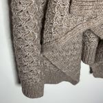 Ann Taylor Loft tan chunky knit shawl vest size S Photo 60