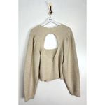 Free People  Saffron Open Back Sweater in Oatmeal Size Large Photo 6