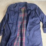 Eddie Bauer Women's LP Tartan Wool Down Jacket Blue Zip Out Plaid Liner 90s Photo 1