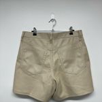 Abercrombie & Fitch  The Dad Short High Rise Vegan Leather Photo 5