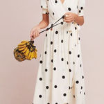 Anthropologie Maeve Breanna Wrap Polka Dot Dress size 2 XS Photo 0
