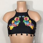 PilyQ  tasseled embroidered bikini set. D-cup/M-bottom. NWT Photo 6