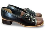 Vintage Hi Brows Black & Brown loafers, Oxford, retro size woman’s 7.5 Photo 1