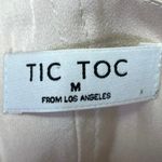 Tic Toc  Cream Gold Strapless Lace Up Party Night Club Corset Mini A-line Dress M Photo 4