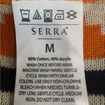 Serra  Orange & Black Aztec Open Front Cardigan Sweater Size Medium Boho Western Photo 3