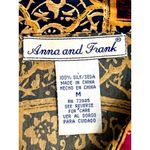 Anna And Frank Medium Vintage Multicolor All Silk Button Down Long Sleeve Shirt Blue Photo 7