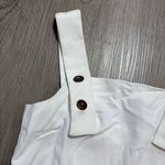 Topshop  Womens White Square Neck Sleeveless Back Zip Front Button Jumpsuit 4‎ Photo 4