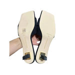 Good American BlackTerry Kickstand Mules Braided Terry Vamp Photo 5