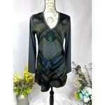 Go Couture Vintage  Abstract Sweater V-neck Boho Lightweight XL Photo 1