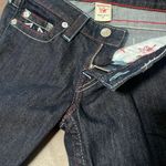 True Religion WLHJ58FE2 Americana Chain Dark Rinse Rolled Capri Jeans $209 EUC 28 Photo 7