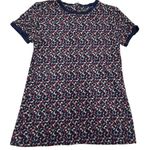 Ralph Lauren Lauren  Shirt Womens Petite Small Geometric Short‎ Sleeve Zip Top Photo 0