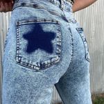 Peach Love California Acid Wash Star Bell Bottom Pants Photo 4