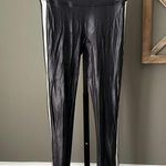 Spanx  Faux Leather Side Stripe Leggings Black - Small Photo 1