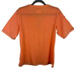 Cabela's Orange Short Sleeve V-Neck 1/4 Snap Cuffed Sleeve Lightweight T-Shirt L Photo 1
