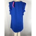 Lilly Pulitzer  NWT Astara Dress Baha Blue Neon Sunburst Eyelet Size L Photo 3