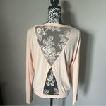 Zyia  Active Long sleeve shirt top athletic open back peach color stretchy medium Photo 3