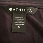 Athleta  All Around Ruched Tshirt Long Sleeve Cropped Women's Medium Black Casual Photo 4