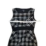 Nine West black and white tweed sheath dress with two front pocket details size Photo 9