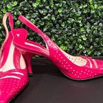 via spiga Pink Slingback Heels with Perforated Design Photo 0