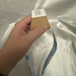 Handmade  Green and Blue Daisy Wristlet Keychain with Blue Pompom Photo 1