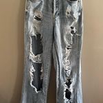 PacSun  Light Blue Distressed baggy wide leg Women Jeans Photo 0