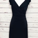 White House | Black Market WHBM Ruffled V Neck Sleeveless Dress Size 4 Photo 0