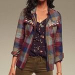 CAbi  #3555 collage plaid pearl jacket 3555 shacket sz M Photo 1