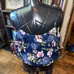 Alice Blue Stitchfix floral flowy cold shoulder LP blouse Photo 1