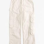 Abercrombie & Fitch A&F Women's Cream Relaxed Cargo Pants Photo 2