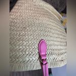 ON 34TH Isabella Pink and Tan Women's Straw Tote Bag Photo 12