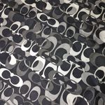 Coach Silk Logo Scarf Monogram Black White Gray Signature Designer Pattern Photo 8