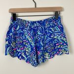 Lilly Pulitzer Scalloped Hem Pull On Shorts Ceviche Blue Women’s Size XS Summer Photo 5