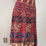 Red Wrap Around Sarong Skirt Women's Floral OS Beach Wear Boho Gypsy Bohemian Size undefined Photo 0