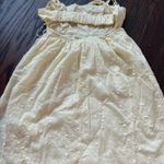 City beach open back butter Embroidered Mini Dress White Size 6 Photo 3