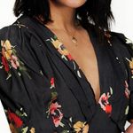 Free People EUC Neon Garden Dress Black Floral Size 4 Photo 3