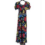 RIXO For Target Black Floral Off the Shoulder Puff Sleeve Maxi Dress NWT Yellow Size 2 Photo 2