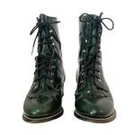 Laredo  Leather Kiltie Logger Boots Dark Emerald Green Lace-Up Women’s Size 6 Photo 7