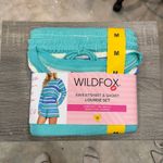 Wildfox Blue Striped Sweatshirt & Short Lounge Set Sz M NWT Photo 1