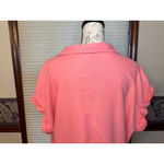 Isabel XXL Pink Short Sleeved Button Down Shirt Photo 11