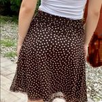 Polka dot, Lined Brown Skirt. Size M Photo 1