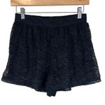 Hollister Shorts Womens S Black Floral Lace High Rise Boho Y2K Coquette Indie Photo 0