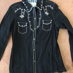 Adika Black Country Button Down Shirt  Photo 0