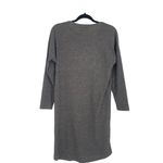 Savannah Jane Grey Waffle Knit Long Sleeve Embroidered Cottage Core Dress Small Gray Photo 8