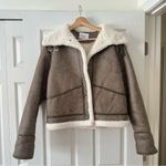 NA-KD Josefine HJ x faux shearling aviator jacket size 34! Photo 2