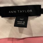 Ann Taylor NWOT  The Jayne Pink Wide Leg Ankle Pants 16P Photo 6