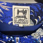 Jaase  Boho Floral Cropped Blue Zipper Jacket EUC Photo 1