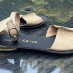 Electric Karma casual beige khaki flat Roman sandals with ankle strap Sz 7 Photo 4