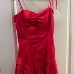 Red Sundress With Bow Tie Sleeves Size M Photo 1